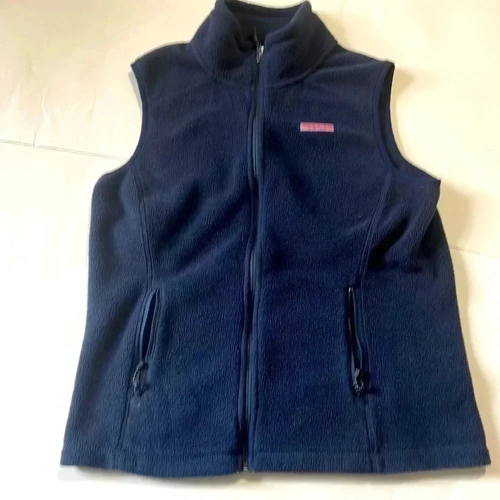 Vineyard Vines fleece zip up vest small